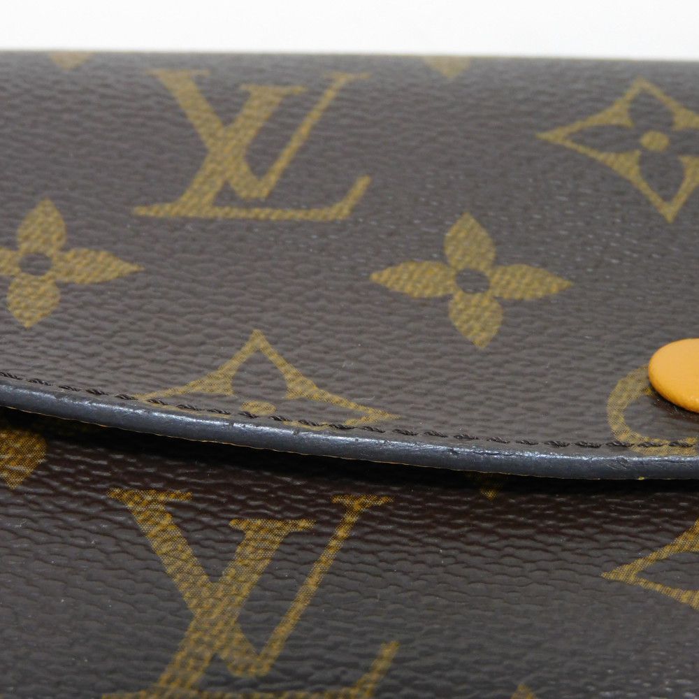 LOUIS VUITTON Long Wallet Purse M60698 Monogram canvas x grain leather Mimosa Monogram Portefeuille Emily