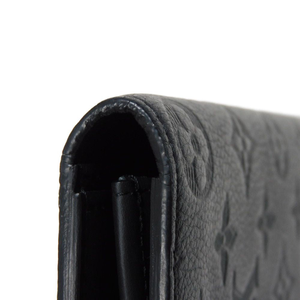 LOUIS VUITTON Long Wallet Purse M62900 Shadow leather (monogram embossing) Noir Monogram shadow Portefeuille Braza