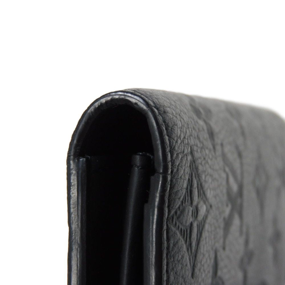 LOUIS VUITTON Long Wallet Purse M62900 Shadow leather (monogram embossing) Noir Monogram shadow Portefeuille Braza