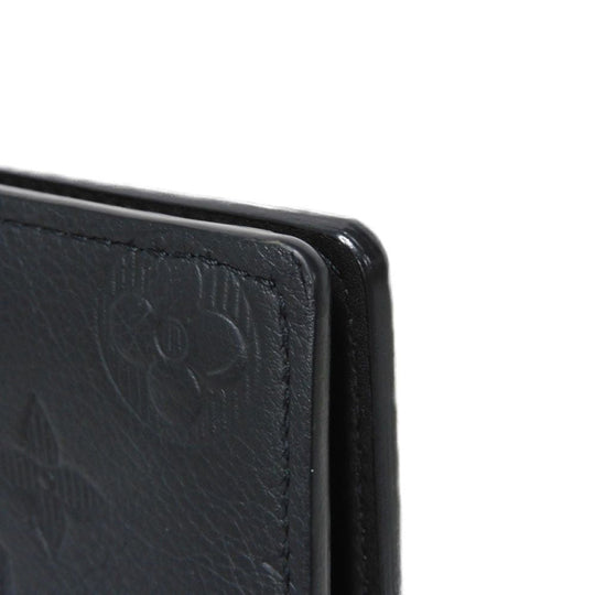 LOUIS VUITTON Long Wallet Purse M62900 Shadow leather (monogram embossing) Noir Monogram shadow Portefeuille Braza