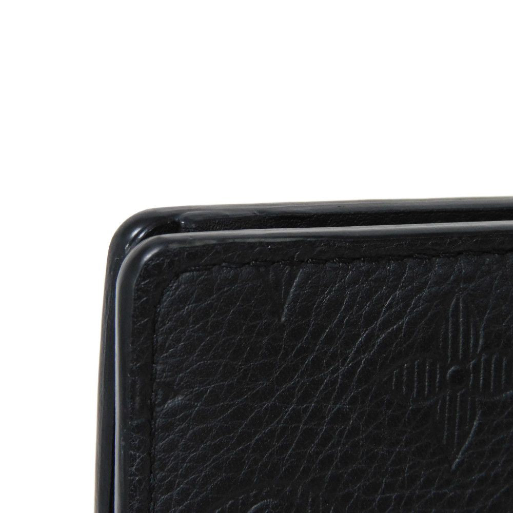 LOUIS VUITTON Long Wallet Purse M62900 Shadow leather (monogram embossing) Noir Monogram shadow Portefeuille Braza