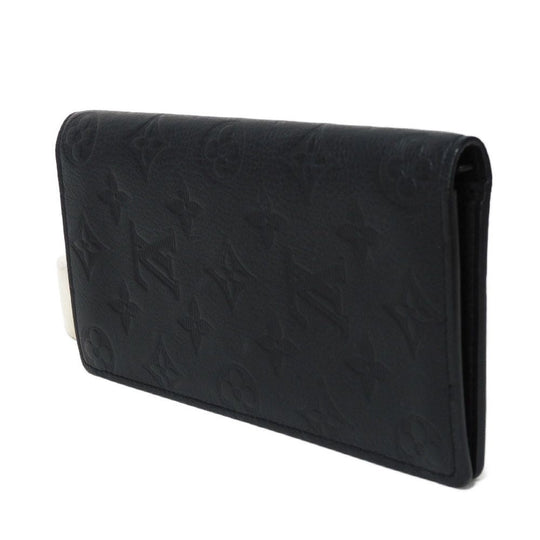 LOUIS VUITTON Long Wallet Purse M62900 Shadow leather (monogram embossing) Noir Monogram shadow Portefeuille Braza