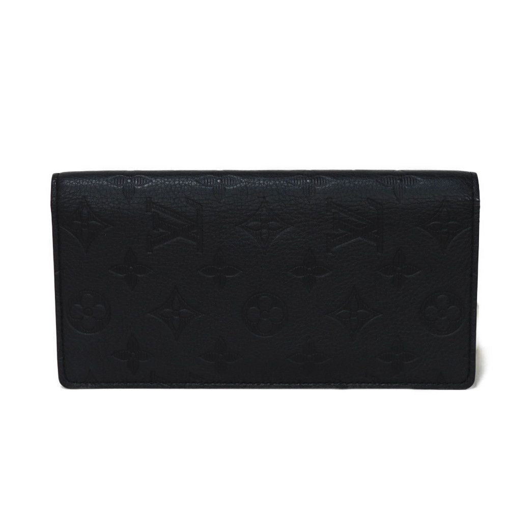 LOUIS VUITTON Long Wallet Purse M62900 Shadow leather (monogram embossing) Noir Monogram shadow Portefeuille Braza