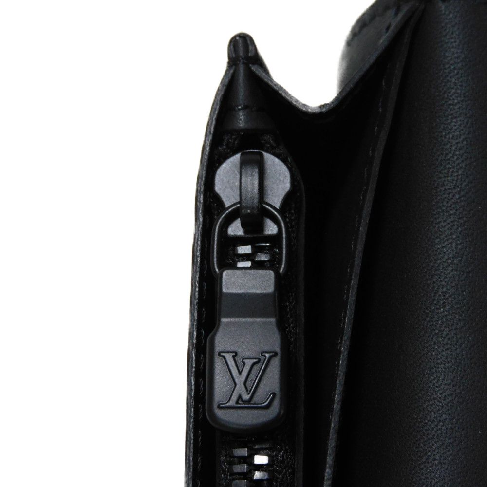 LOUIS VUITTON Long Wallet Purse M62900 Shadow leather (monogram embossing) Noir Monogram shadow Portefeuille Braza