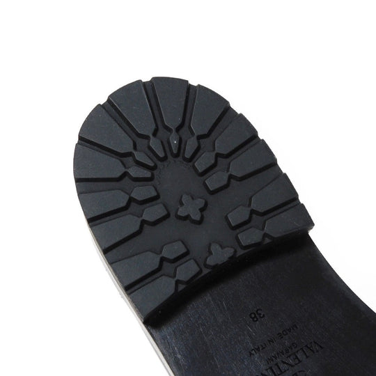 VALENTINO loafers WS0FT2IJW Calf leather black Rock studs One Stud Platform