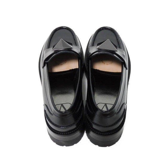 VALENTINO loafers WS0FT2IJW Calf leather black Rock studs One Stud Platform