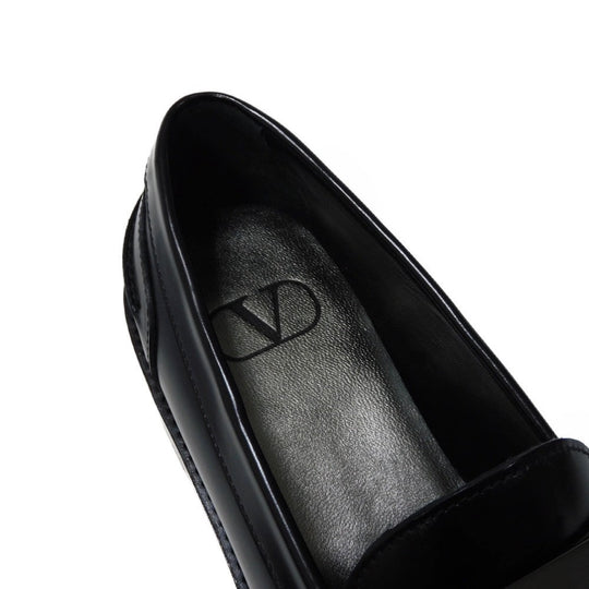 VALENTINO loafers WS0FT2IJW Calf leather black Rock studs One Stud Platform