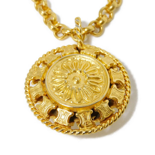 CELINE Necklace plating gold Brazon Macadam Round Pearl