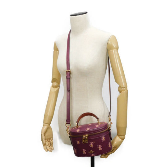 COACH Handbag 38602 Glovetanned Leather purple Party Mouse Print Trail Bags