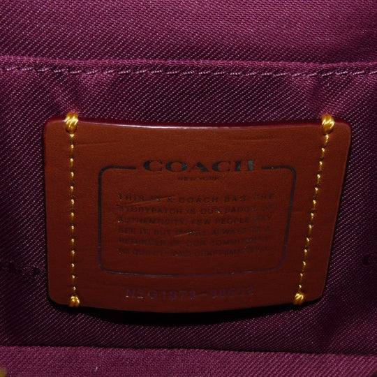 COACH Handbag 38602 Glovetanned Leather purple Party Mouse Print Trail Bags
