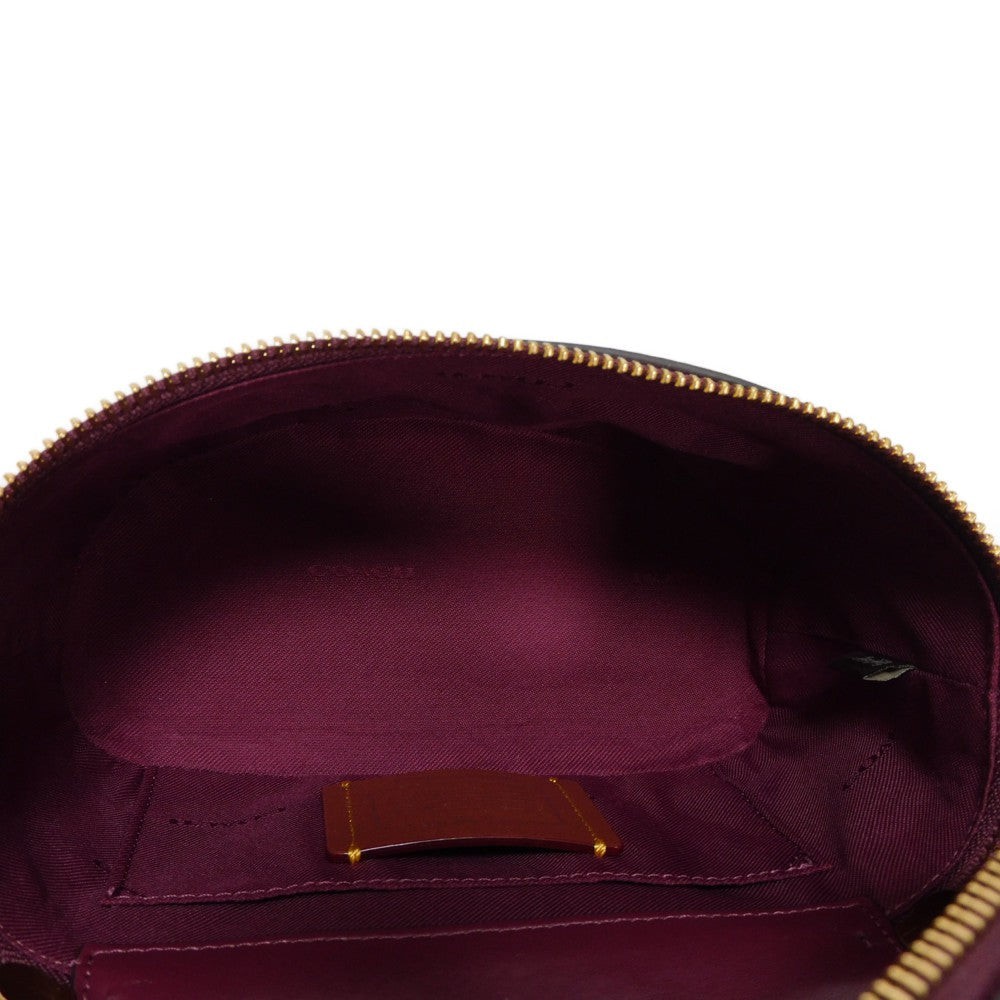COACH Handbag 38602 Glovetanned Leather purple Party Mouse Print Trail Bags