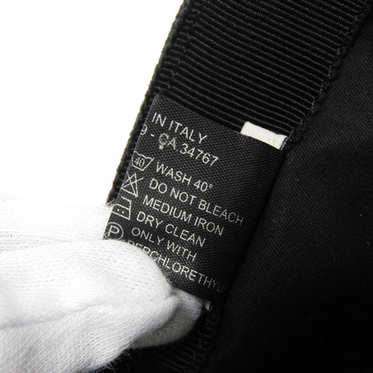 MIUMIU hat 5HC274 AJ6 F0002 cotton black Club logo embroidery Baseball cap M