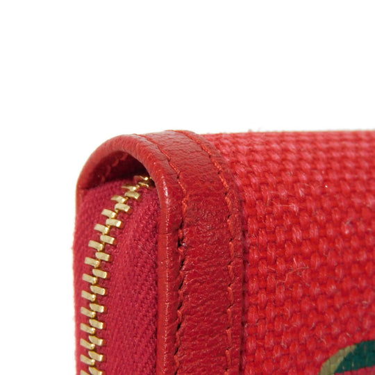 GUCCI Long Wallet Purse 524790 9SBCG 9093 Baia de la linen canvas x calf leather Tricolor logo Baiadera Zip Around Wallet