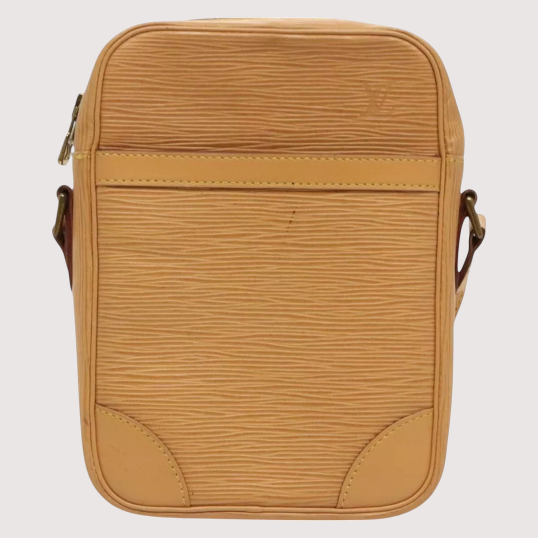 Louis Vuitton Vintage Womens Epi Danube Shoulder Crossbody Beige Handbag