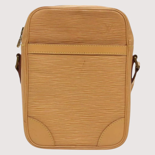 Louis Vuitton Vintage Womens Epi Danube Shoulder Crossbody Beige Handbag