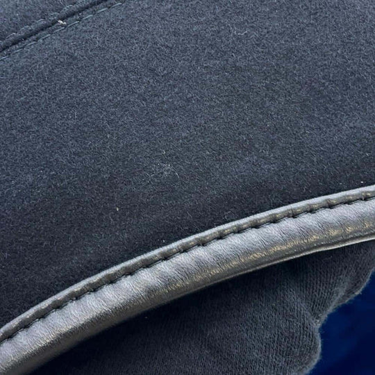 HERMES Saint-Honore Lift Embroidery Cashmere Black Beret Preloved