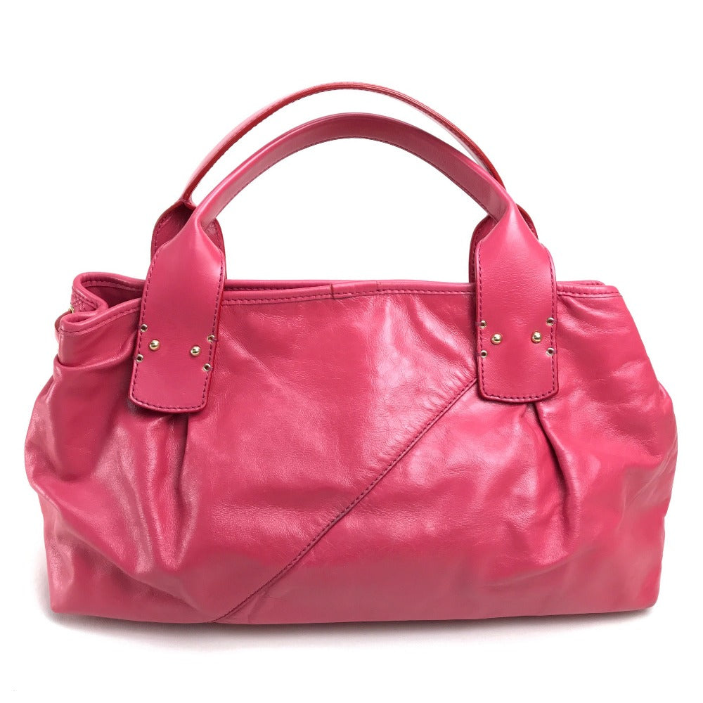 MARC JACOBS Tote Bag leather pink logo quilting Women Used Authentic