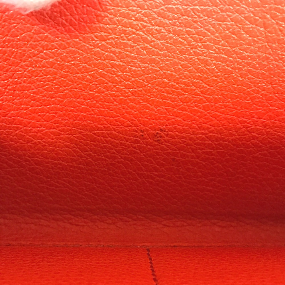 GUCCI Long Wallet Purse 658691 525040 leather Orange Round zip Embossed logo