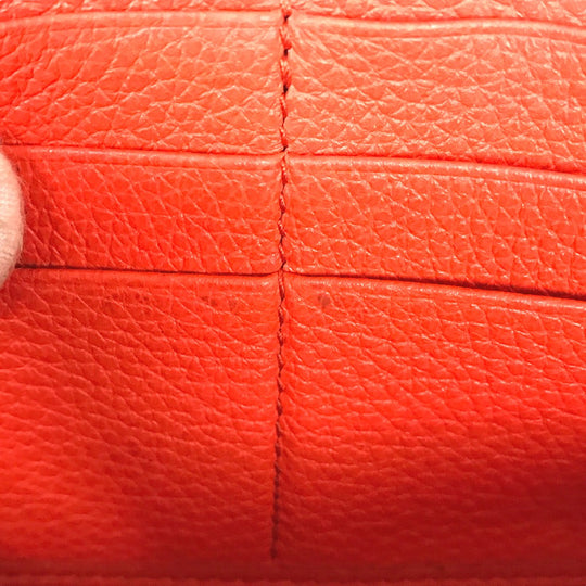 GUCCI Long Wallet Purse 658691 525040 leather Orange Round zip Embossed logo
