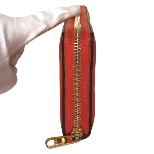 GUCCI Long Wallet Purse 658691 525040 leather Orange Round zip Embossed logo
