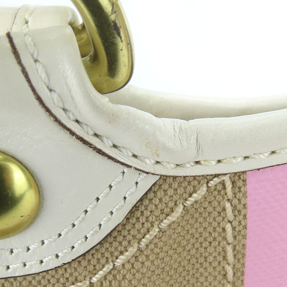 COACH Tote Bag F11791 Canvas, Leather beige Women Used Authentic