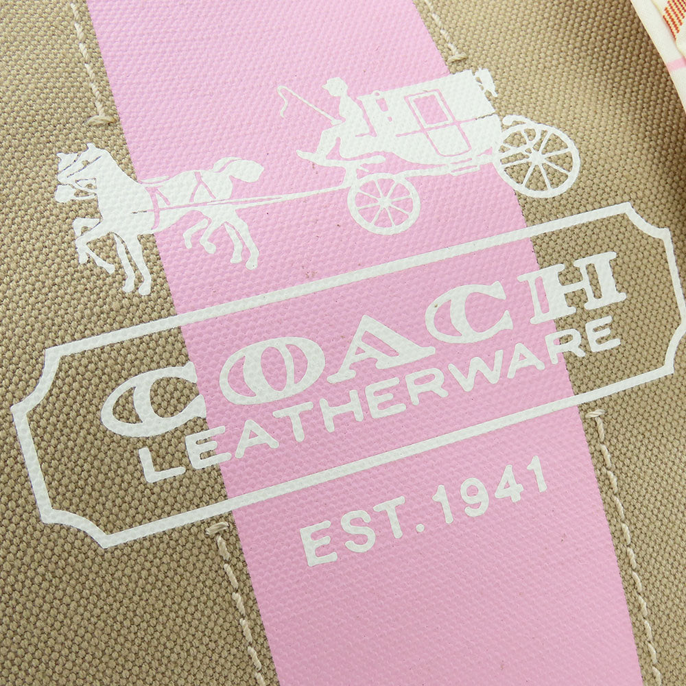 COACH Tote Bag F11791 Canvas, Leather beige Women Used Authentic