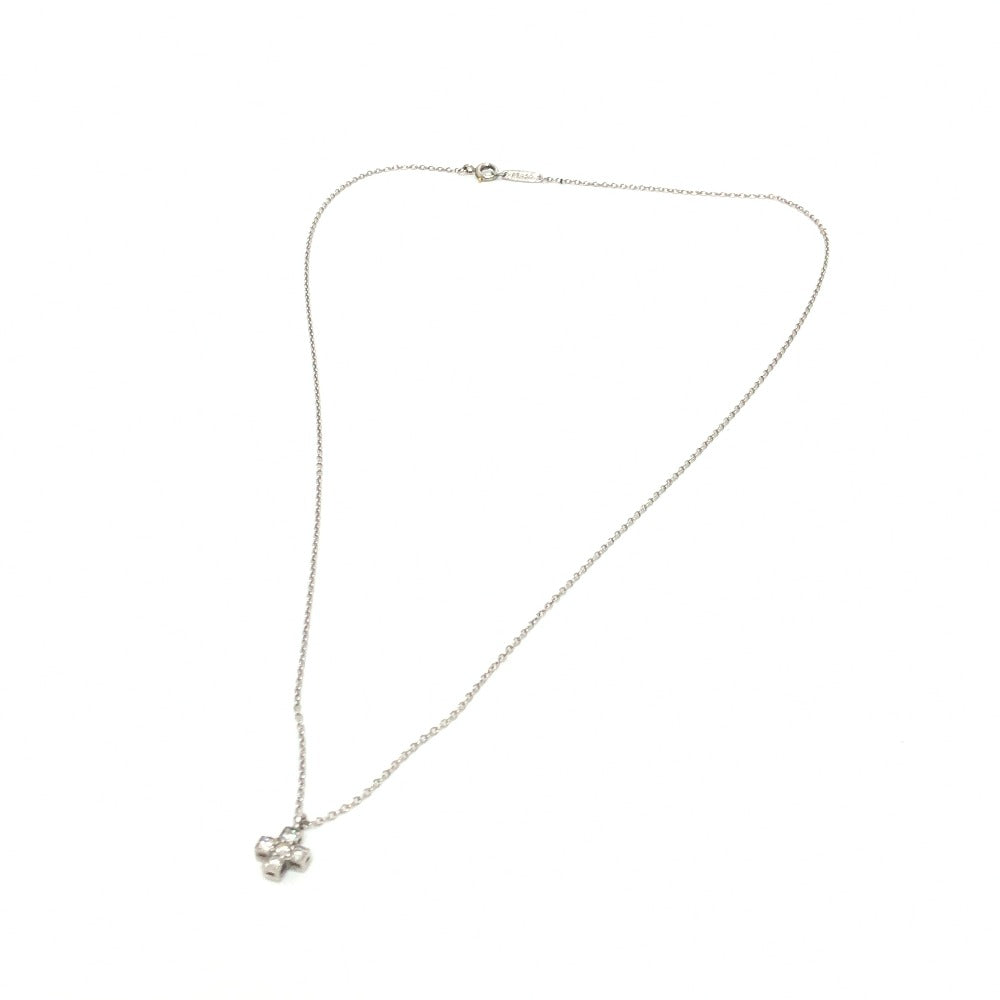 TIFFANY&Co. Necklace Pt950 Silver Pt950 Cruciform Roman Cross Diamond Women Used Authentic