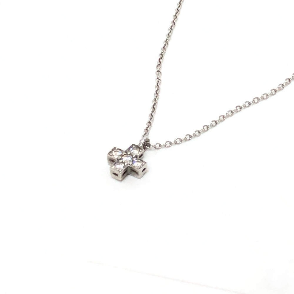 TIFFANY&Co. Necklace Pt950 Silver Pt950 Cruciform Roman Cross Diamond Women Used Authentic