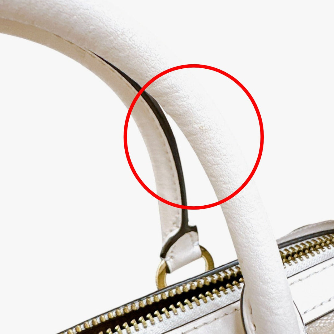 COACH Handbag F83607 Canvas, Leather beige Handbag CC canvas Signature Women Used Authentic