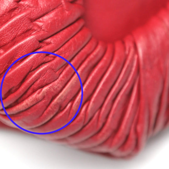 COACH Handbag 18643 leather Red Shoulder Bag 2 way bag Madison Gathered Leather Bag Women Used Authentic