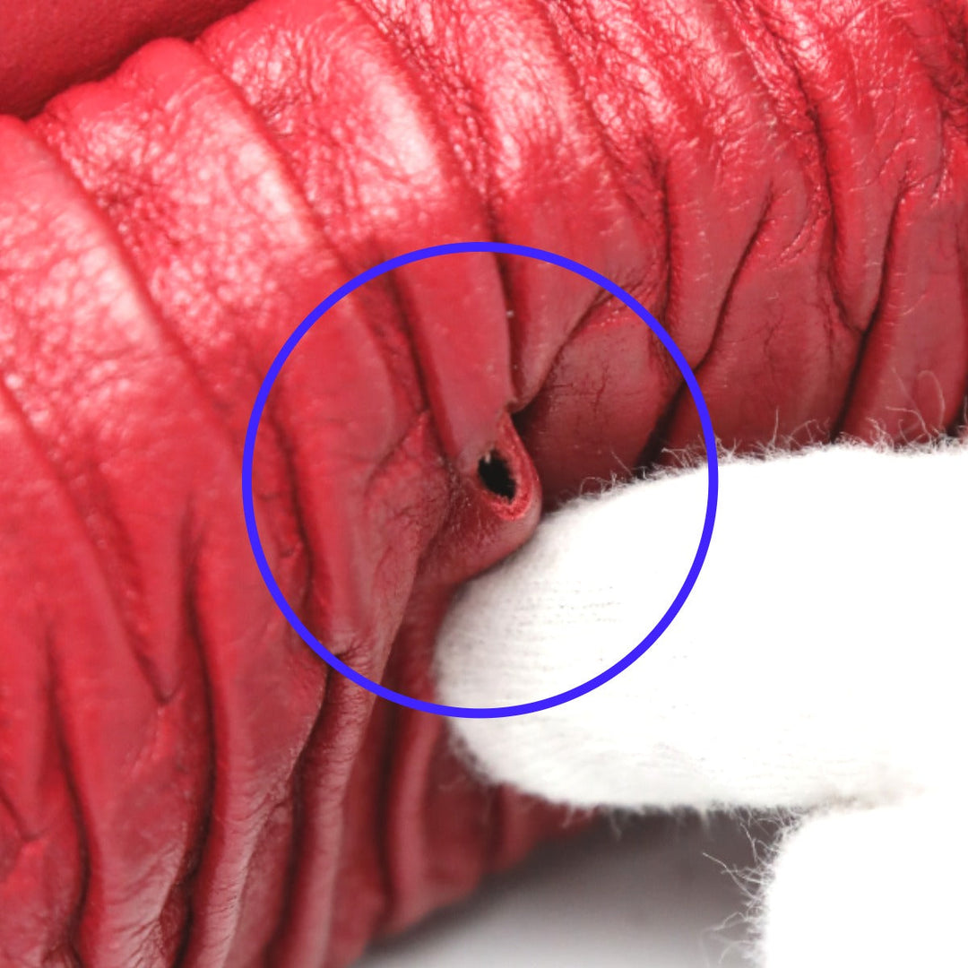 COACH Handbag 18643 leather Red Shoulder Bag 2 way bag Madison Gathered Leather Bag Women Used Authentic