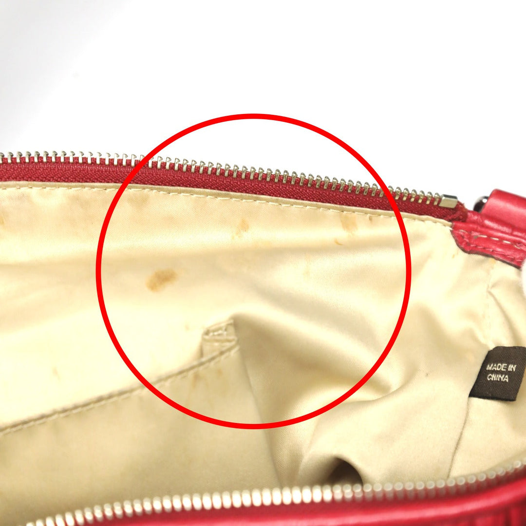 COACH Handbag 18643 leather Red Shoulder Bag 2 way bag Madison Gathered Leather Bag Women Used Authentic