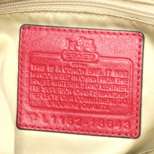 COACH Handbag 18643 leather Red Shoulder Bag 2 way bag Madison Gathered Leather Bag Women Used Authentic