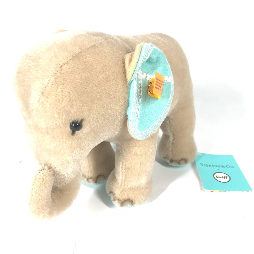 TIFFANY&Co. Plush Doll Mohair, Cotton beige Steiff collaboration animal Women Used Authentic