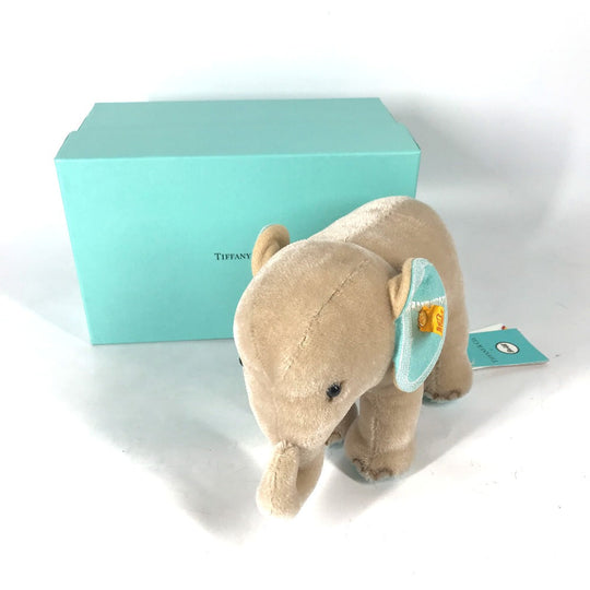 TIFFANY&Co. Plush Doll Mohair, Cotton beige Steiff collaboration animal Women Used Authentic