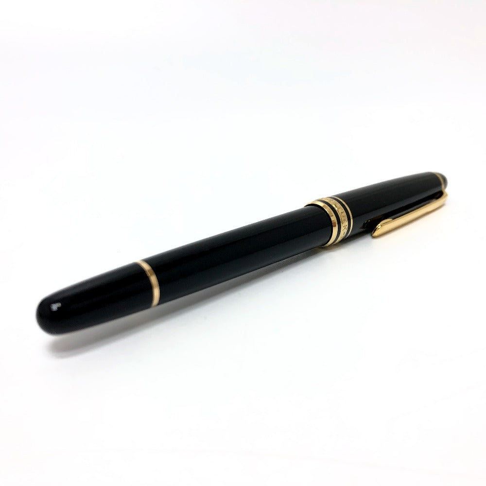 MONTBLANC Ballpoint pen Resin, Leather black Meisterstck mens Used Authentic