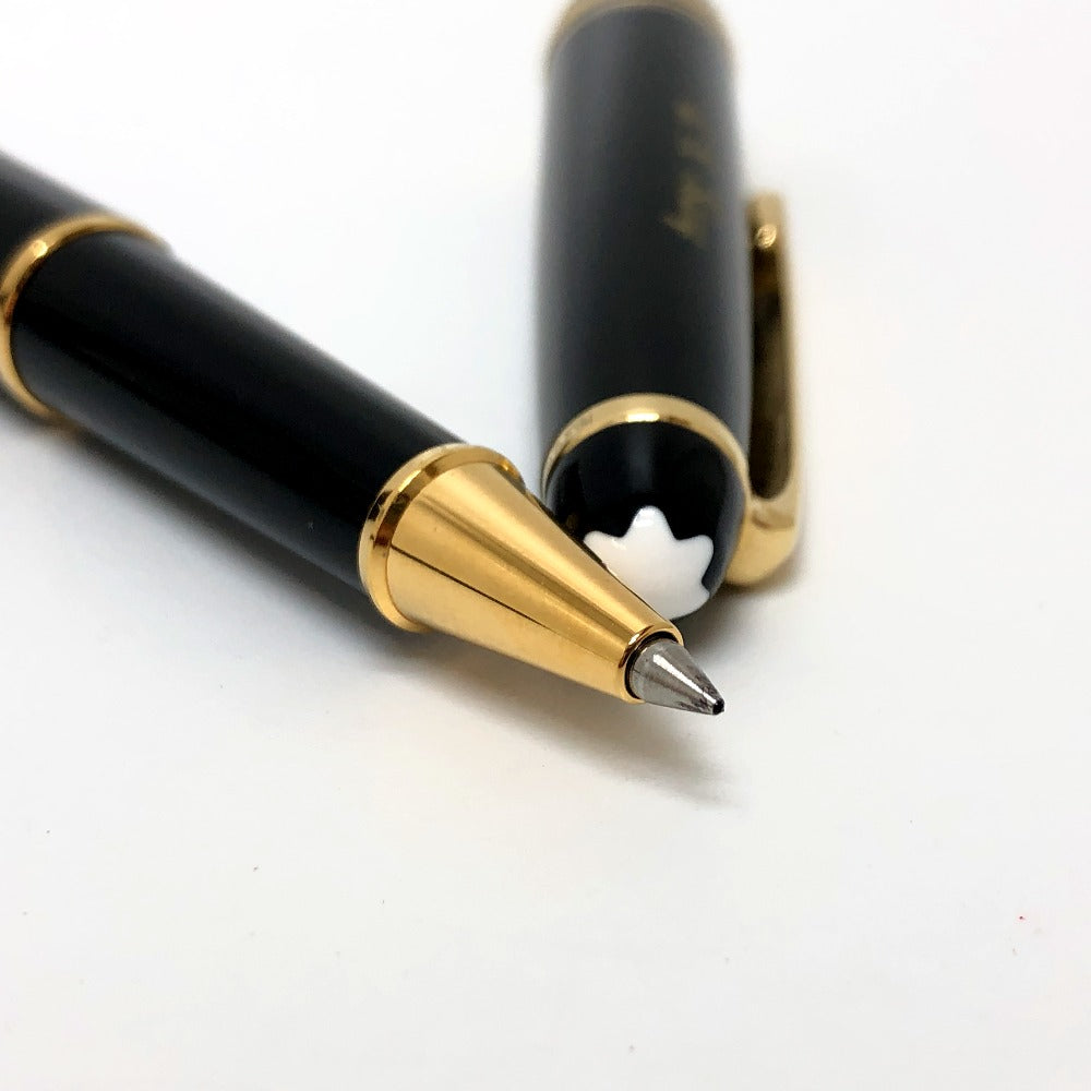 MONTBLANC Ballpoint pen Resin, Leather black Meisterstck mens Used Authentic