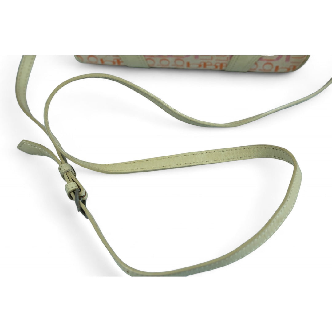 Burberry Blue Label Crossbody Bag Pink Green Monogram Women's Handbag Purse Vintage