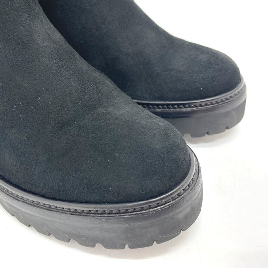 MONCLER boots suede black Mokomoko Mouton Women 36 Used Authentic