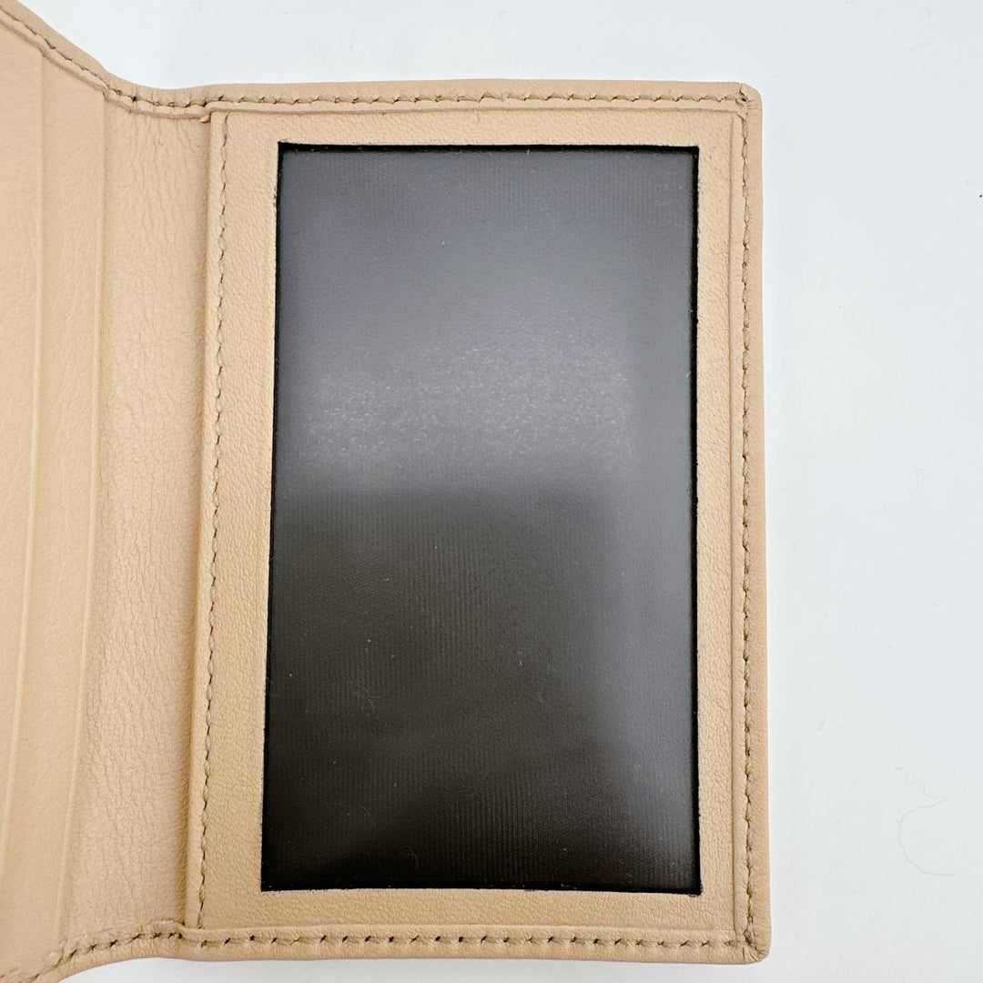 GUCCI name card holder 251848 canvas beige name card holder WG Canvas Women Used Authentic