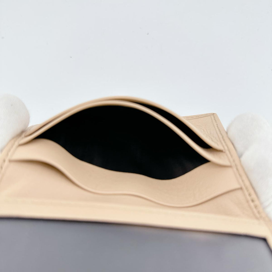 GUCCI name card holder 251848 canvas beige name card holder WG Canvas Women Used Authentic