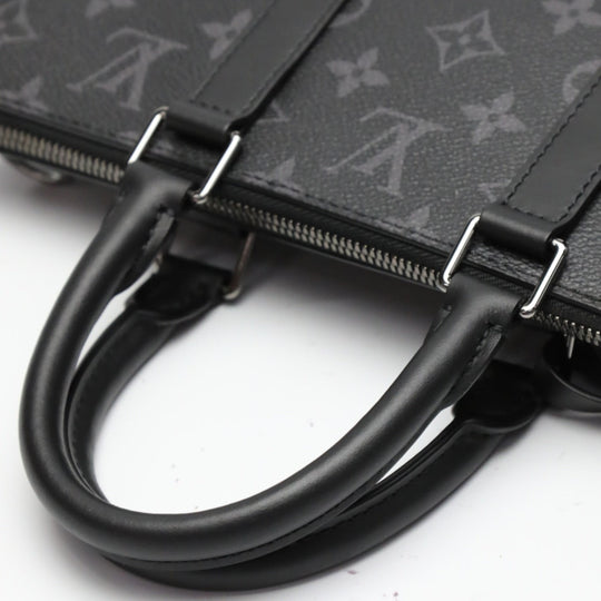 LOUIS VUITTON Tote Bag M46456 Monogram canvas black 2WAY bag Monogram Eclipse Sac Plat cloth mens Used Authentic