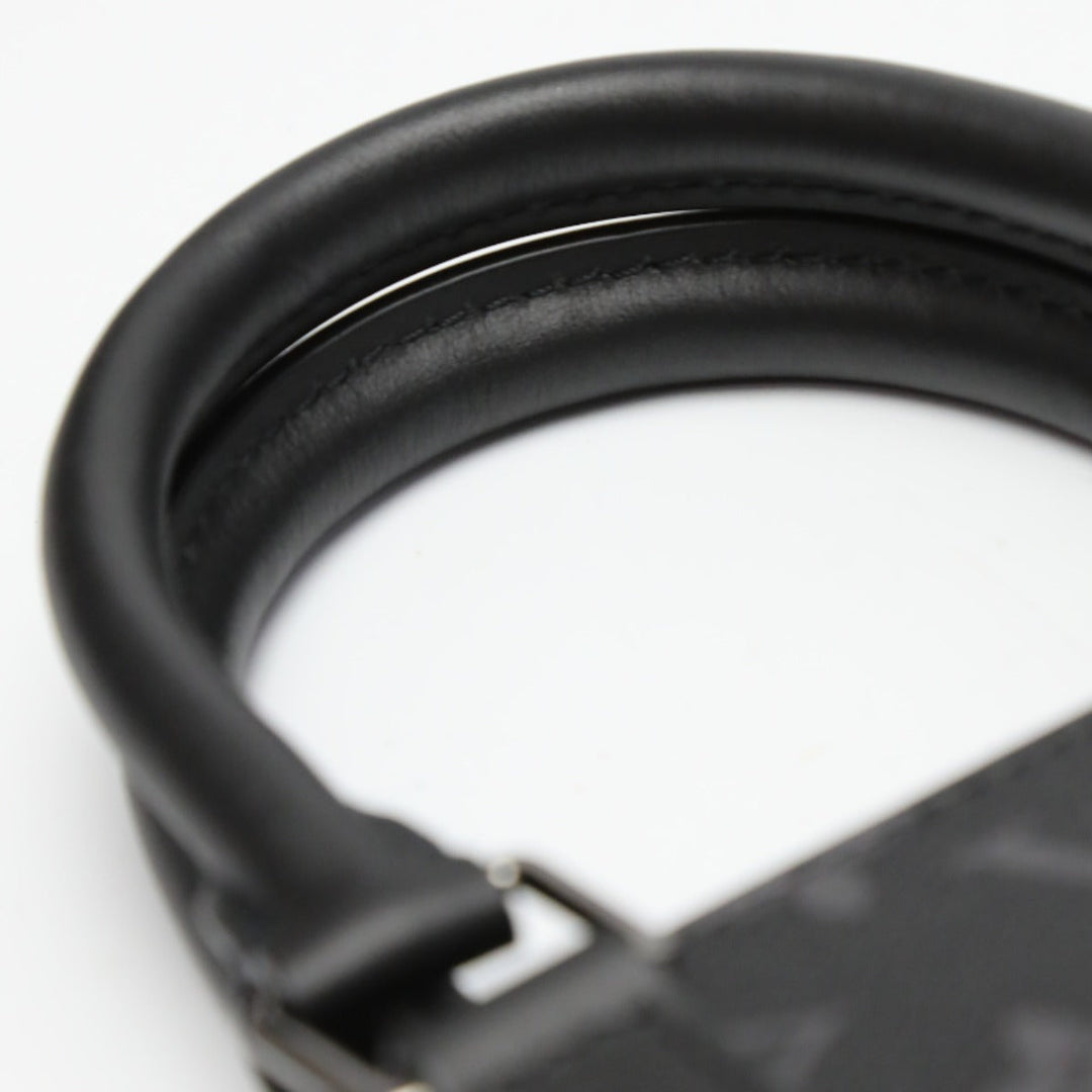 LOUIS VUITTON Tote Bag M46456 Monogram canvas black 2WAY bag Monogram Eclipse Sac Plat cloth mens Used Authentic