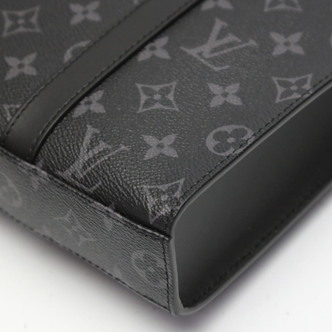 LOUIS VUITTON Tote Bag M46456 Monogram canvas black Shoulder Bag Monogram Eclipse Sac Plat Cloth mens Used Authentic