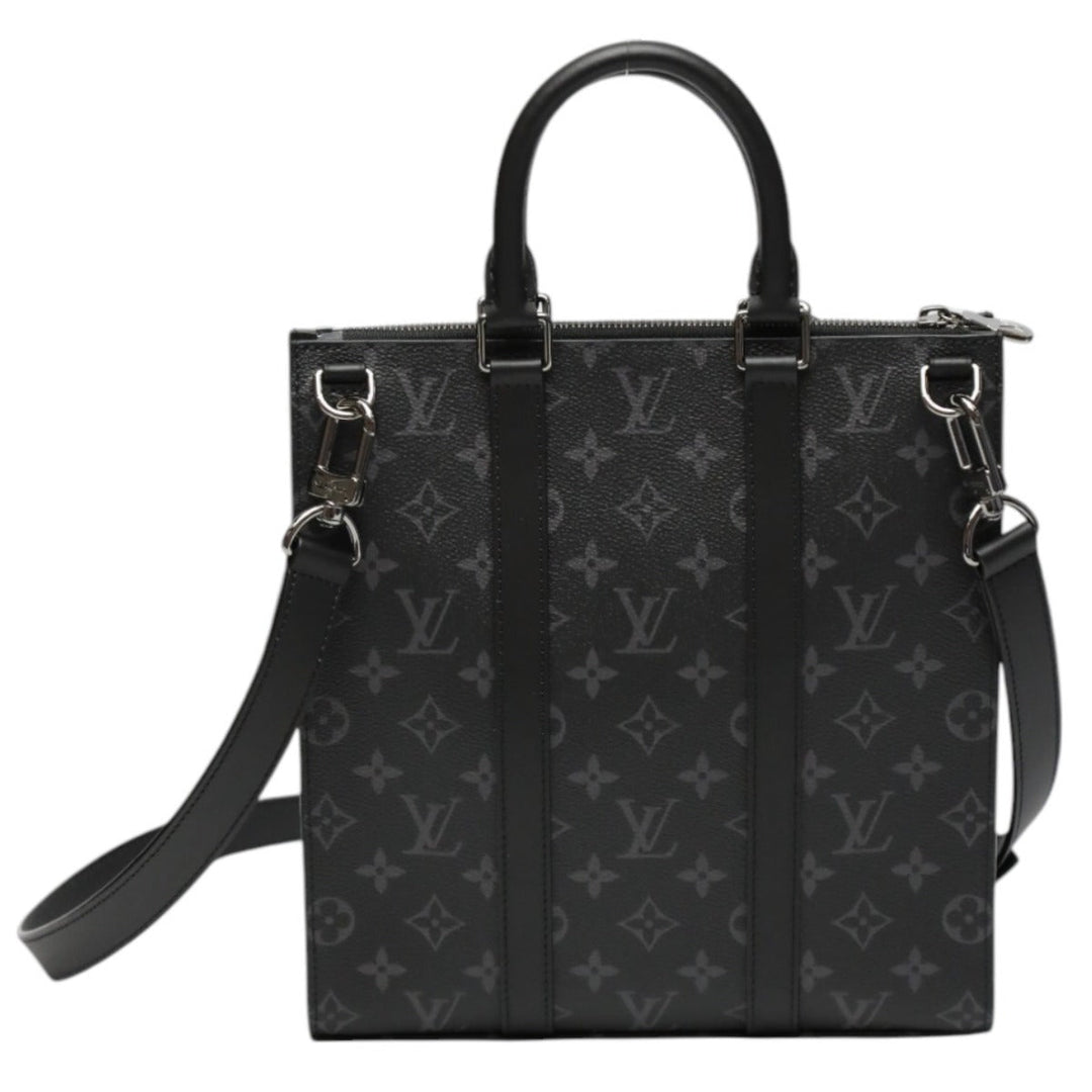 LOUIS VUITTON Tote Bag M46456 Monogram canvas black Shoulder Bag Monogram Eclipse Sac Plat Cloth mens Used Authentic