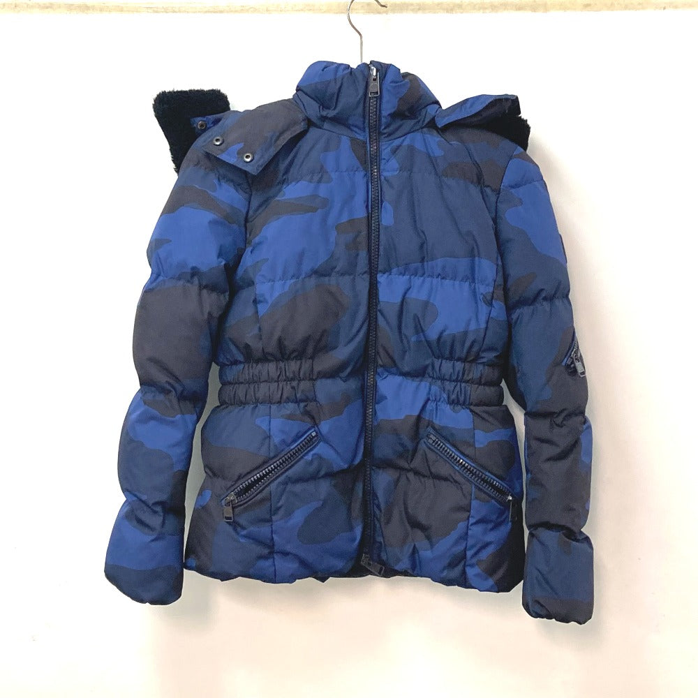 COACH Down jacket polyester blue down outer jacket apparel Camouflage camouflage Women S Used Authentic