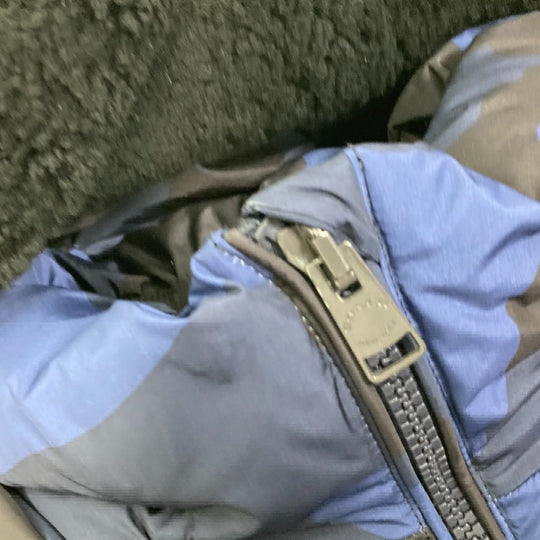 COACH Down jacket polyester blue down outer jacket apparel Camouflage camouflage Women S Used Authentic