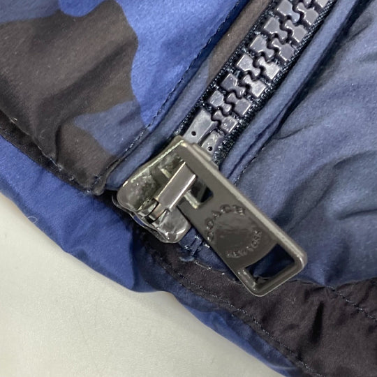 COACH Down jacket polyester blue down outer jacket apparel Camouflage camouflage Women S Used Authentic