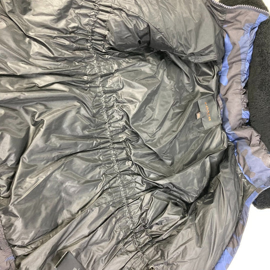COACH Down jacket polyester blue down outer jacket apparel Camouflage camouflage Women S Used Authentic