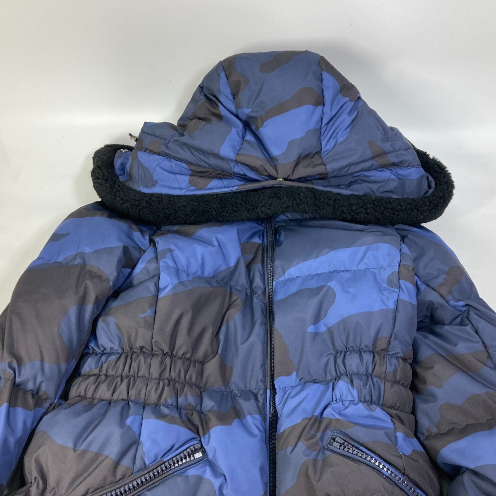 COACH Down jacket polyester blue down outer jacket apparel Camouflage camouflage Women S Used Authentic